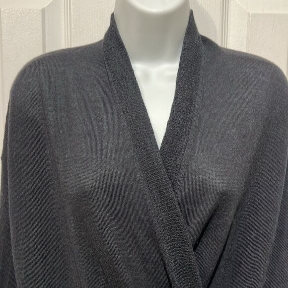 Matthildur Charcoal Grey Royal Alpaca Wrap Sweater Size M - Picture 2 of 15